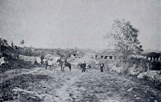 Vista de una de las calles de Martí cerca de 1903.