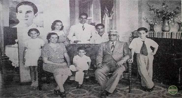 Tomás Padrón Castañeda, su esposa Lucila Alzugaray y sus hijos Tomás, Carlos, Isabel Lucila, Humberto, Blanca, Orlando y Roberto (1942).