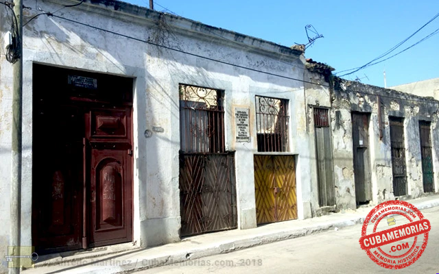 Casa adquirida en 1920 para Bonifacio Byrne en la calle Contreras, Matanzas