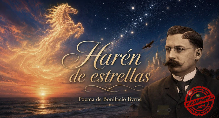 Ilustración de Harén de estrellas, poema de Bonifacio Byrne