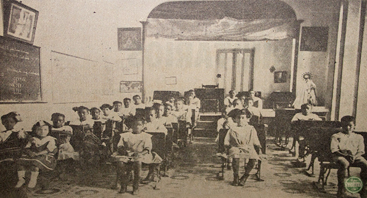 Colegio San José de Cárdenas, un aula en 1923.