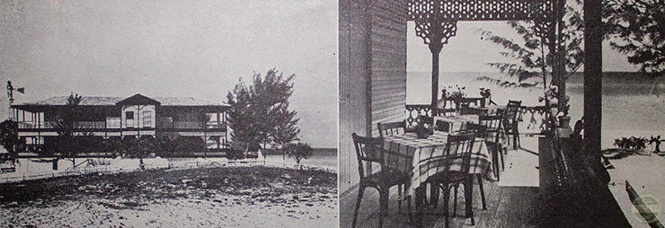 Exterior y comedor de la casa Portilla en la playa de Varadero.