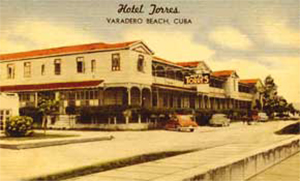 Carta postal del Hotel Torres en Varadero.