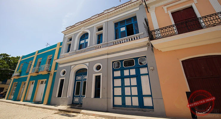 Fachada actual del edificio de la Casas Rabelo y Cía. en la ciudad de Matanzas (2022).