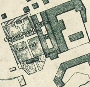 Cementerio General o de Espada en 1857. Plano Pintoresco de La Habana. J. M. de la Torre.