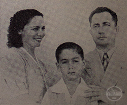 Joaquín Rodríguez Duarte, su esposa y su hijo Joaquinito.