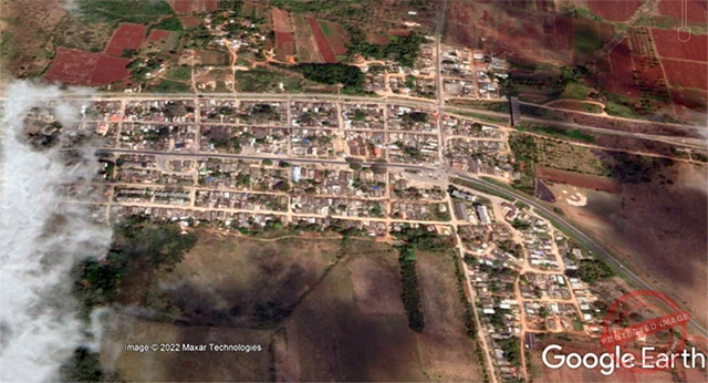 Poblado de Coliseo en la provincia de Matanzas, Cuba (Cortesía de Google Earth).