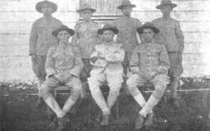 Grupo de soldados del orden público en la localidad de Coliseo, Matanzas (Ca. 1924).