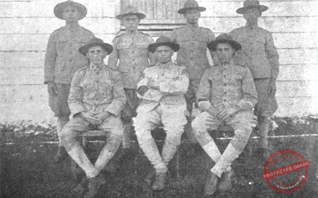 Grupo de soldados del orden público en la localidad de Coliseo, Matanzas (Ca. 1924).