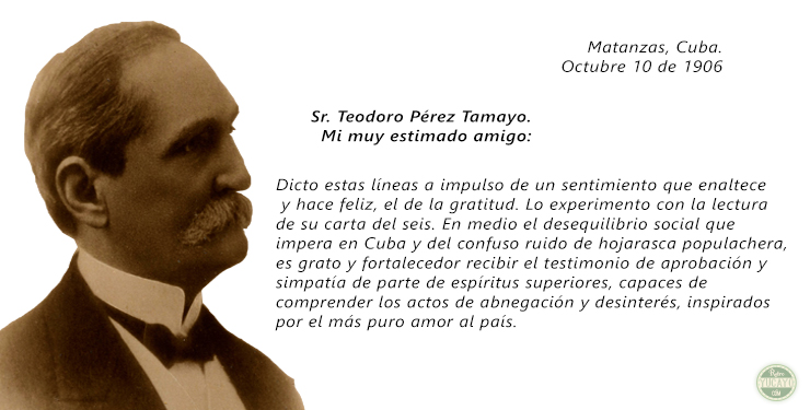 Tomás Estrada Palma carta del 10 de octubre de 1906.
