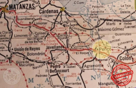 Ubicación de Perico en la provincia de Matanzas.
