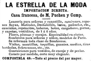Anuncio en La Habana Elegante de diciembre de 1889.