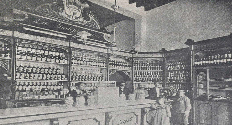 Interior de la tienda de Víveres Finos La Independencia de Francisco C. Baguer.