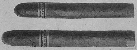 Vitolas “Coronations de Luxe” y “Barrientos” de la fábrica de tabacos Romeo y Julieta en la Habana (Ca. 1918).