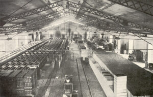 Gran nave central de fabricación en la Fábrica Sabatés.