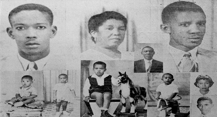  Mateo Laza y Edelmira Menéndez Ibarra junto a sus hijos (Ca. 1942).