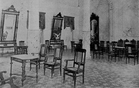 Vista de uno de los salones de la Sociedad de Instrucción y Recreo El Liceo de Manzanillo (Ca. 1912).