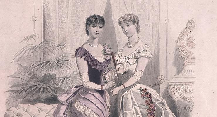 Grabado en La Moda Elegante de 1882 dos años antes de publicarse el poema a María Teresa Cabarrocas.