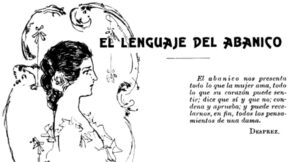El Lenguaje del Abanico. Por esos mundos, Marzo 1902