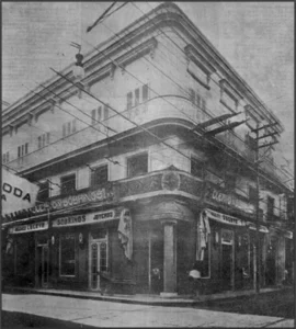 Edificio que ocupó la joyería Cuervo y Sobrinos en la calle San Rafael, Habana ca. 1918.