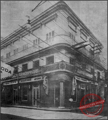 Edificio que ocupó la joyería Cuervo y Sobrinos en la calle San Rafael, Habana ca. 1918.