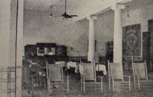 Vista del comedor del Hotel Mendía en Jagüey Grande (Ca. 1942).