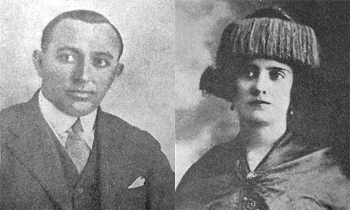 José Juaristi y la doctora en farmacia María Josefa Juaristi (Ca. 1924).