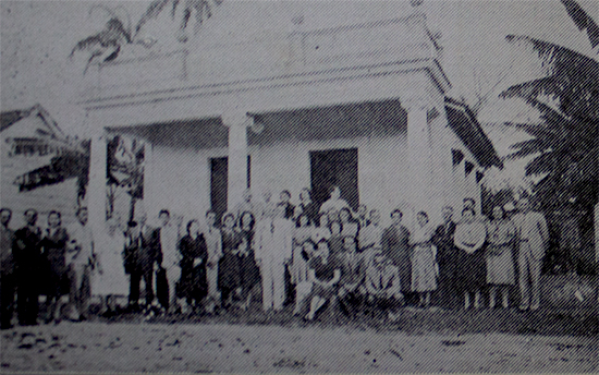 Aspecto exterior de la Respetable Logia Helios de Jagüey Grande (Ca. 1942).