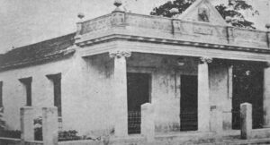 Edificio del Templo masónico de la Respetable Logia Helios en Jagüey Grande (Ca. 1924).
