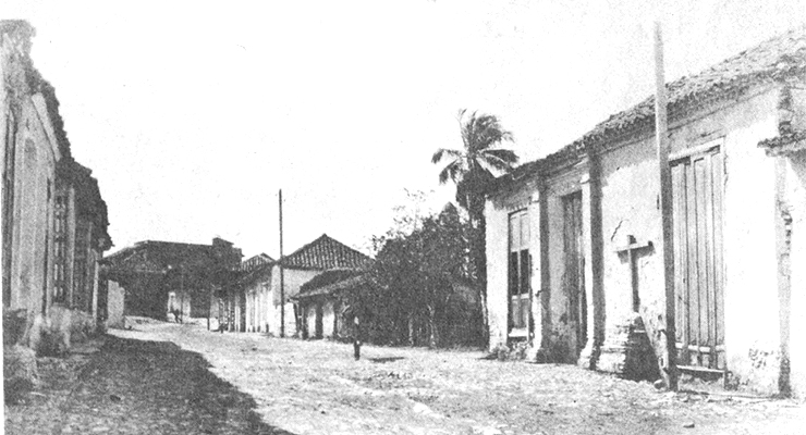 Calle Amargura en Trinidad, al llegar al Calvario y casa de la Cruz de las beatas Ponce.