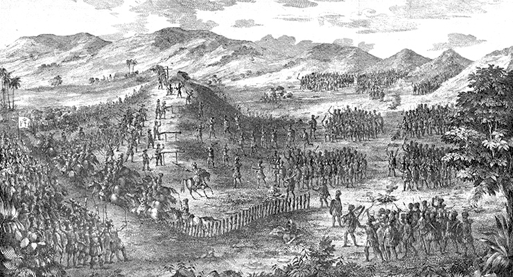 Milagrosa Batalla del Santo Cerro o de La Vega Real en  27 de marzo de 1495.