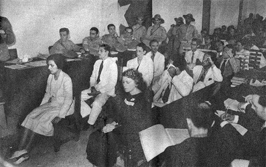 Conchita Valdivieso y Xiomara O'Hallorans durante la celebración del juicio por los sucesos del Morrillo.