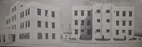 Edificio que ocupaba la Aduana de Cárdenas. Fachada y parte posterior (Ca. 1942).