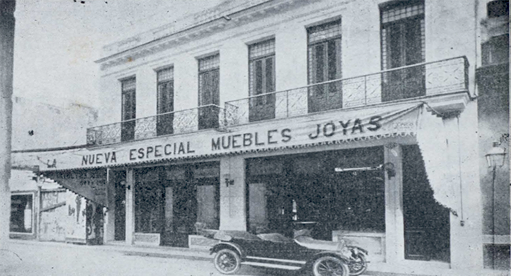 La Nueva Especial, mueblería y joyería de  Jesús López y Antonio Soto en la Habana (Ca. 1920).