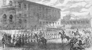 El Garrote en Cuba. Ejecución de Francisco León y Nuez y Agustín Medina en la Habana, La Punta 8 de abril 1869.