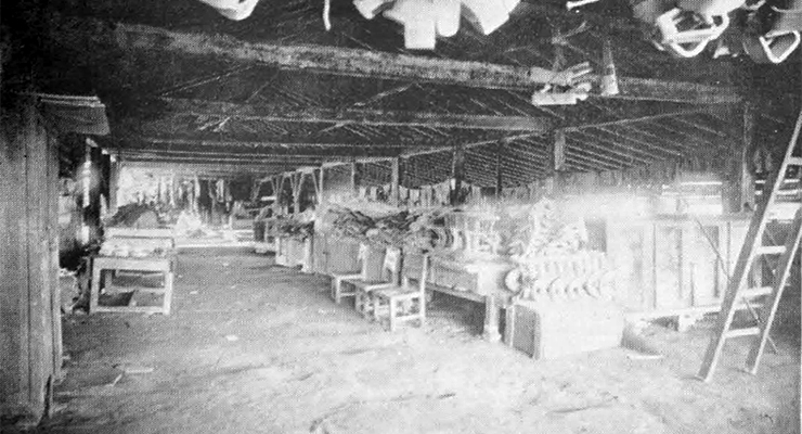 Interior de la Tenería El Amparo de José Olivera en Pinar del Río (Ca. 1918).