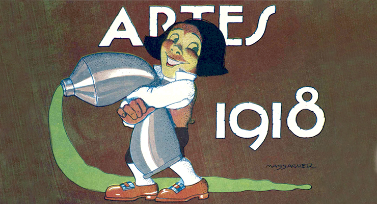 Salón de Bellas Artes 1918 en Cuba - Cartel de Massaguer.