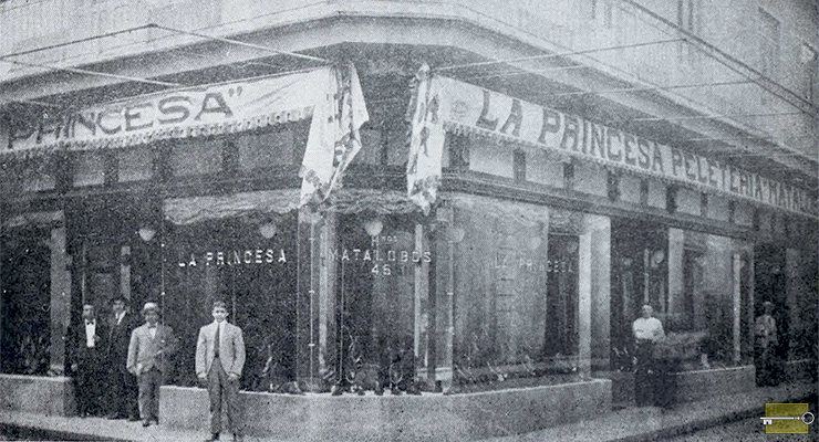 Peletería La Princesa de Jesús Matalobos y Albino Matalobos  en la Habana (Ca. 1918).