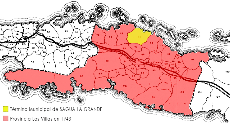 Sagua la Grande antiguo municipio de las Villas (Ca. 1943).