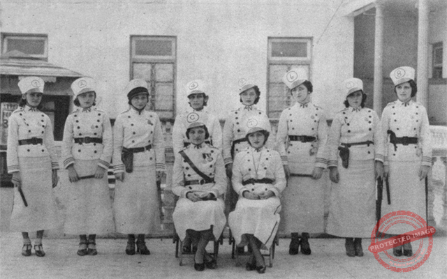 Señoritas que participaron y tuvieron a su cargo la conservación del orden en la Verbena Benéfica de Sagua la Grande ca. 1935.
