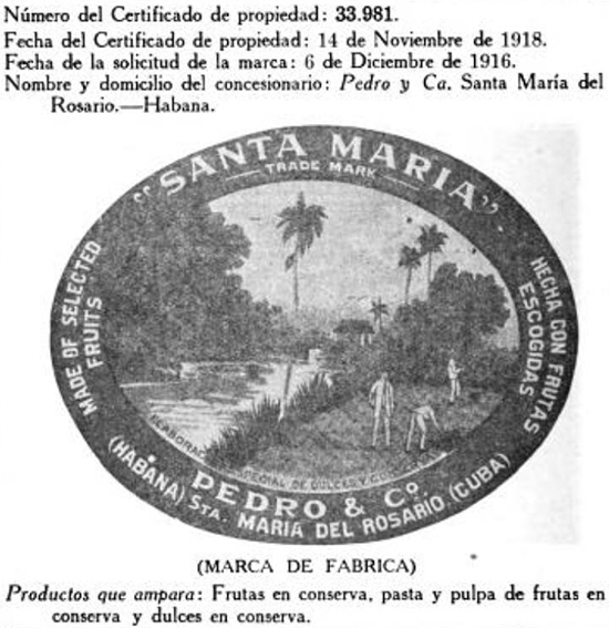 Marca de fábrica de Pedro & Co. (1918).