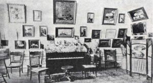 Sala de estudio de la pintora Encarnación Bustillo Salomón en la Habana (Ca. 1910).