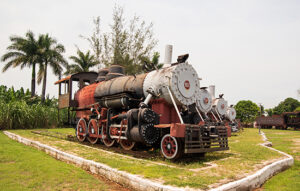 Locomotora de Vapor No. 1803 conservada en el Central Museo José Smith Comas (Ago. 2024).