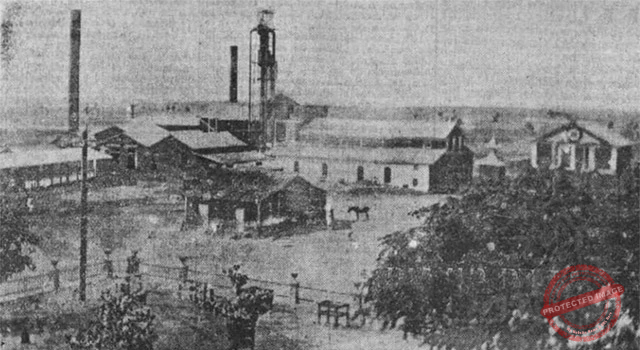 Vista de los edificios del Central Orozco hacia 1915.