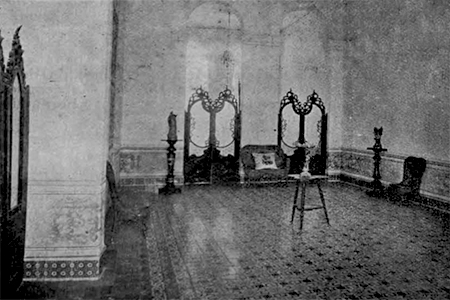 Colegio Amelia de Vera vista de parte del salón dedicado a las internas (Ca. 1911).