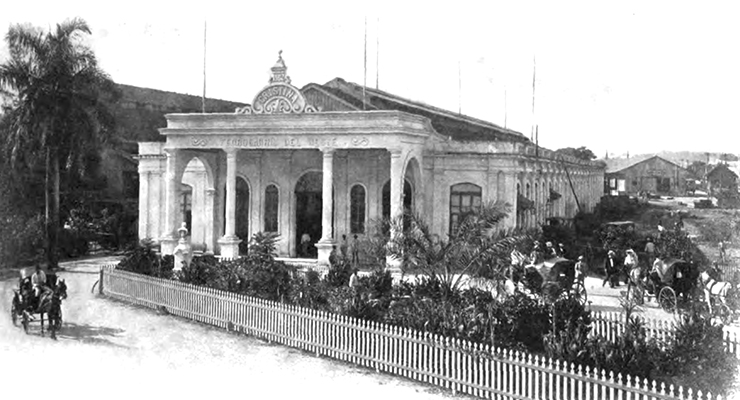 Estación de Cristina en la Habana. Punto de salida del Ferrocarril del Oeste hacia Pinar del Río, Cuba.