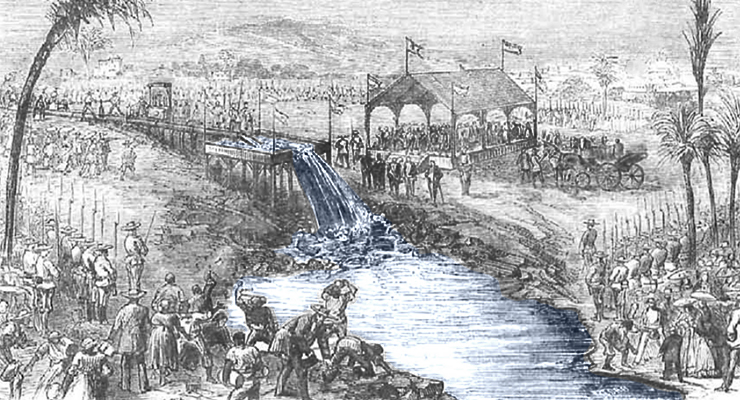 Inauguración del Acueducto Burriel en Matanzas (1872).