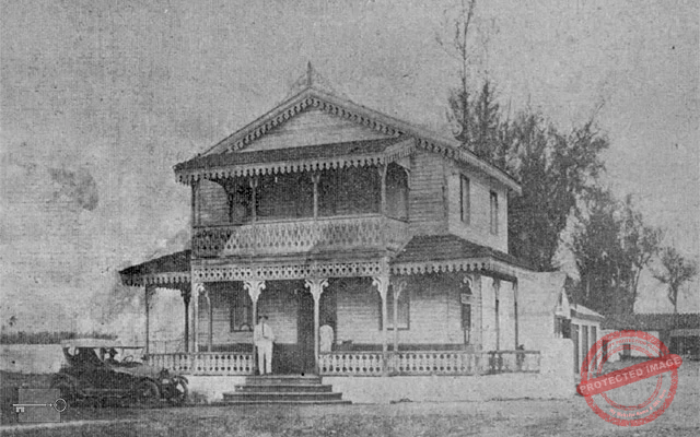 Vista del edificio donde estuvieron las oficinas del Central Progreso (Ca. 1918).
