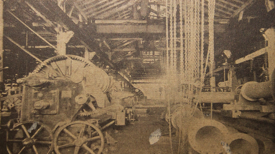 Vista interior de la fundición La Unión propiedad de la familia Perret (Unión de Reyes Ca. 1924).