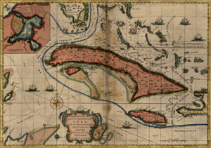 Mapa de Cuba. Impreso en Londres el año de 1762 (Colección Massaguer).